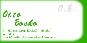 otto bosko business card